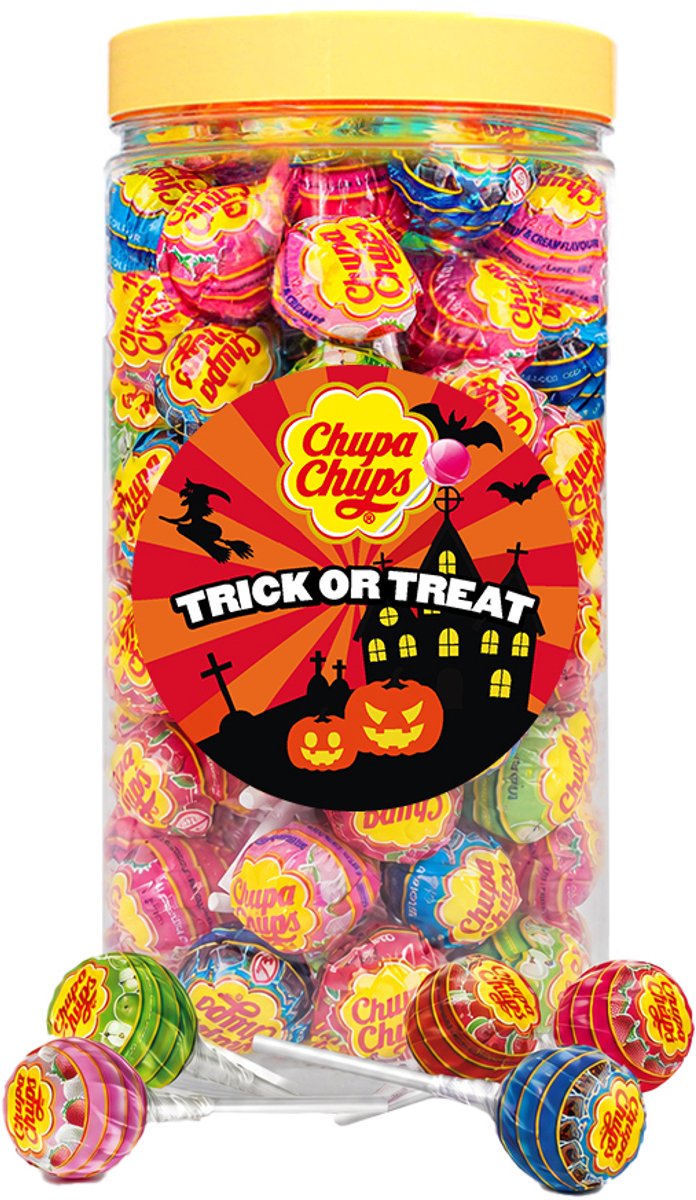 Chupa Chups 600g - Best of lollies Halloween snoep - Happy Halloween - Individueel verpakte lollies - Snoepcadeau - Snoeptraktatie