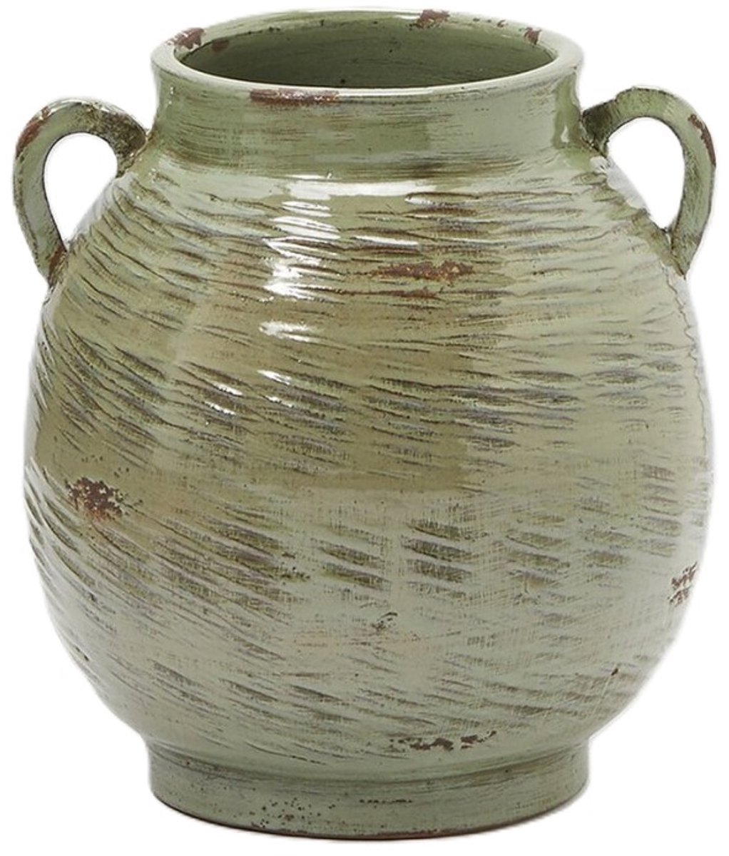 EDG - Bloempot - Keramiek - groen - D29 x H31 cm