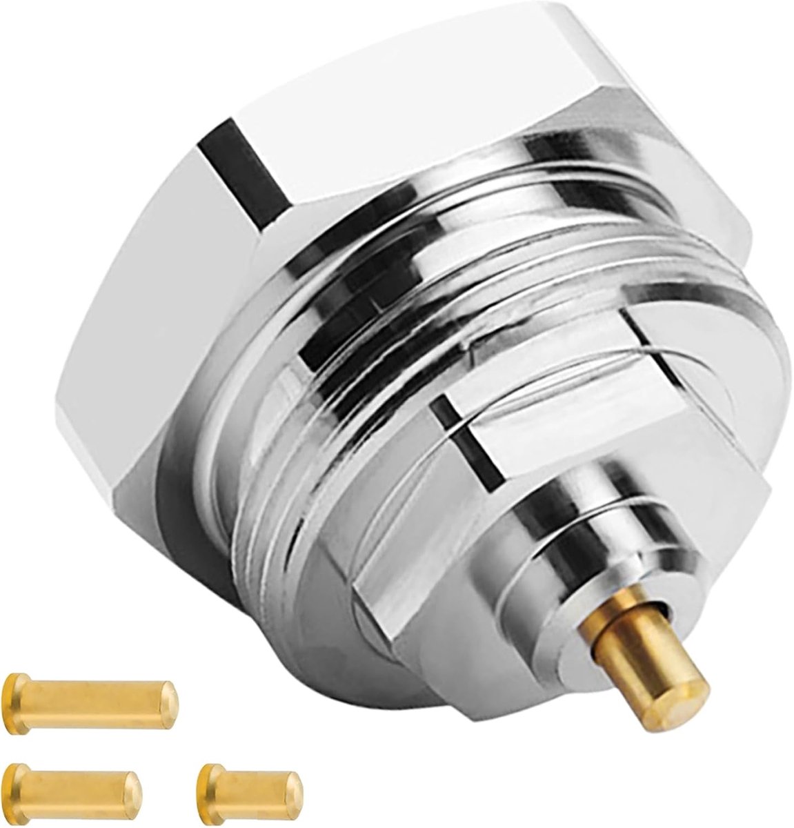 SnelShoppen - Radiator Adapter M30 x 1.0 naar M30 x 1.5 cm, Thermostat Adapter voor Oventrop Ventielen, Messing Verwarmingsventiel, Fijn Draad, Geschi