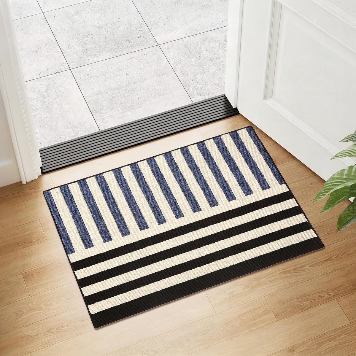 45 cm x 70 cm dekmat Binneningang, blauw Anti-slip, stofbestendig, reinigbaar, low-profile, binnen en buiten