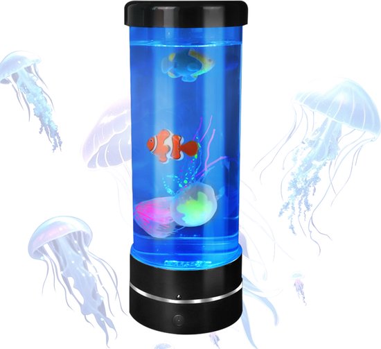 Kwallenlavalamp, Sfeerlamp Met 17 Kleuren, Decoratieve Sfeerverlichting, Levendig Visueel Effect Van Kwallen. van RUPINUS — afbeelding 2