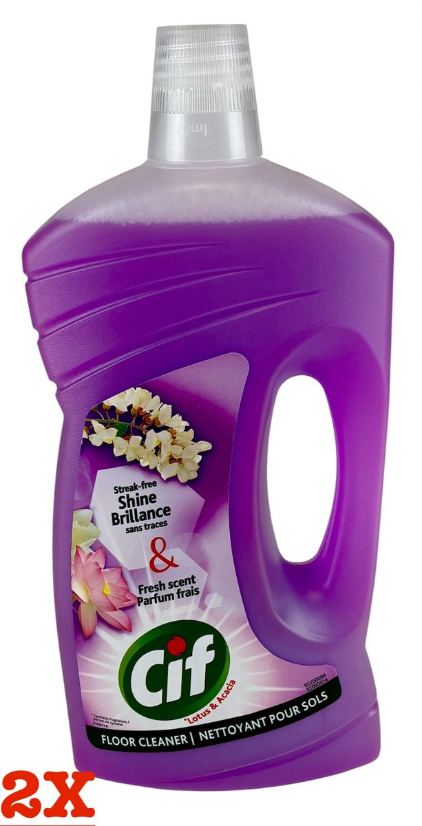 Cif Easy Clean Vloerreiniger Purple 2 x 1L – Frisse & Grondige Reiniging