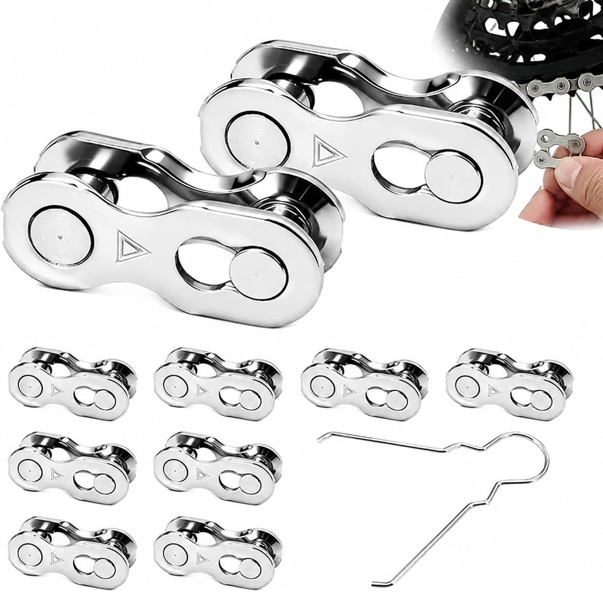 Fietskettingschakels 6/7/8-speed – 10 paar Quick Link compatibele kettingsluitingen voor snelle, veilige & - ShopVlot
