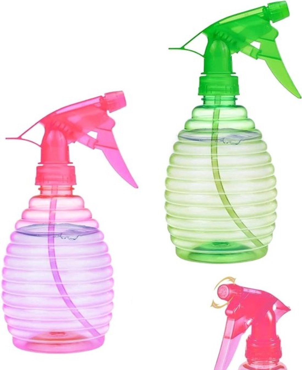 Plantenspuit - 500 ml - Navulbare fijne nevel - Handdrukgieter - 2 delen - Lekdicht voor binnen en buiten