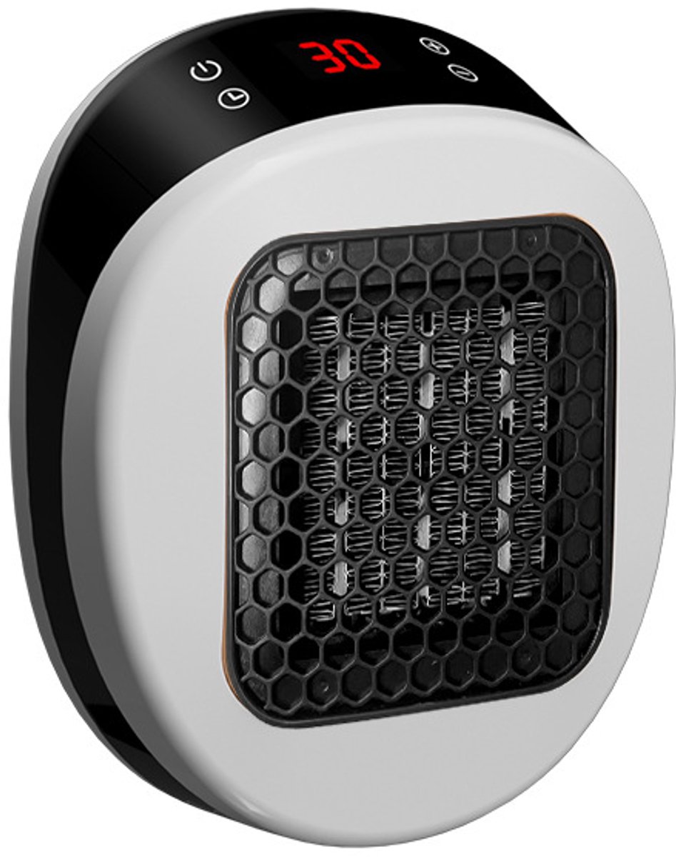 Draagbare mini-kachel geschikt voor binnen, keramische mini-persoonlijke kachel, warmt snel op, heeft een verwarmings- en ventilatorstand, geschikt voor kamers, slaapkamers, kantoren en andere binnenruimtes, wit.