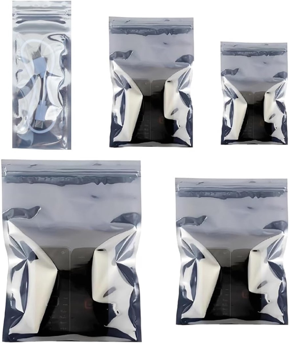 50 stuks antistatische hersluitbare zakken met ESD-afscherming, PET-materiaal, waterdicht en stofdicht, voor pc-accessoires en gevoelige elektronische onderdelen (verschillende maten)
