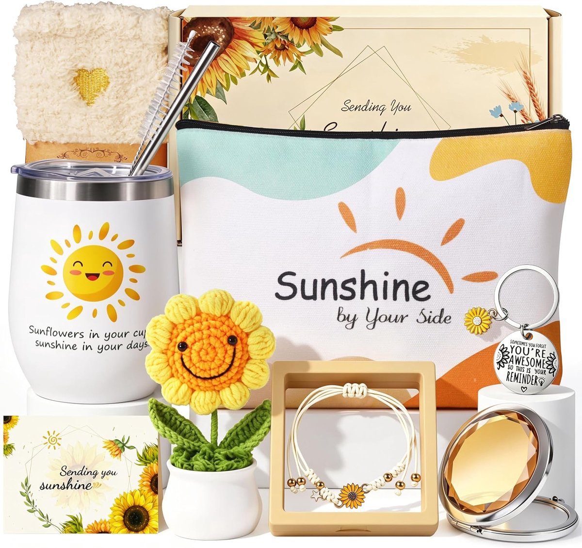 Zonnebloemgeschenken voor Vrouwen, Verjaardagscadeauset Tuimelaar