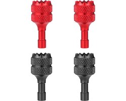 Lasuroa 4 stuks Drone-controller-sticks, mini stuurknuppel drone joystick compatibel afstandsbediening bedieningskoppeling met DJI Mini 3 Pro DJI RC Smart Controller-accessoires (rood zwart)