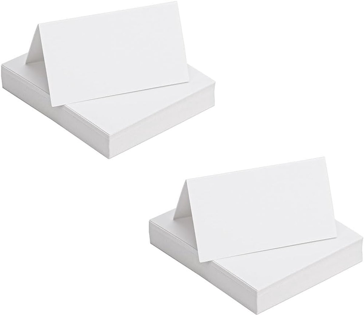 100 stuks tafelkaarten blanco wit plaatskaarten bruiloft naambordjes tafel naambordjes bruiloft tafelkaartjes vouwkaartjes voor feesten banketten evenementen 10 x 9 cm onbedrukt papier