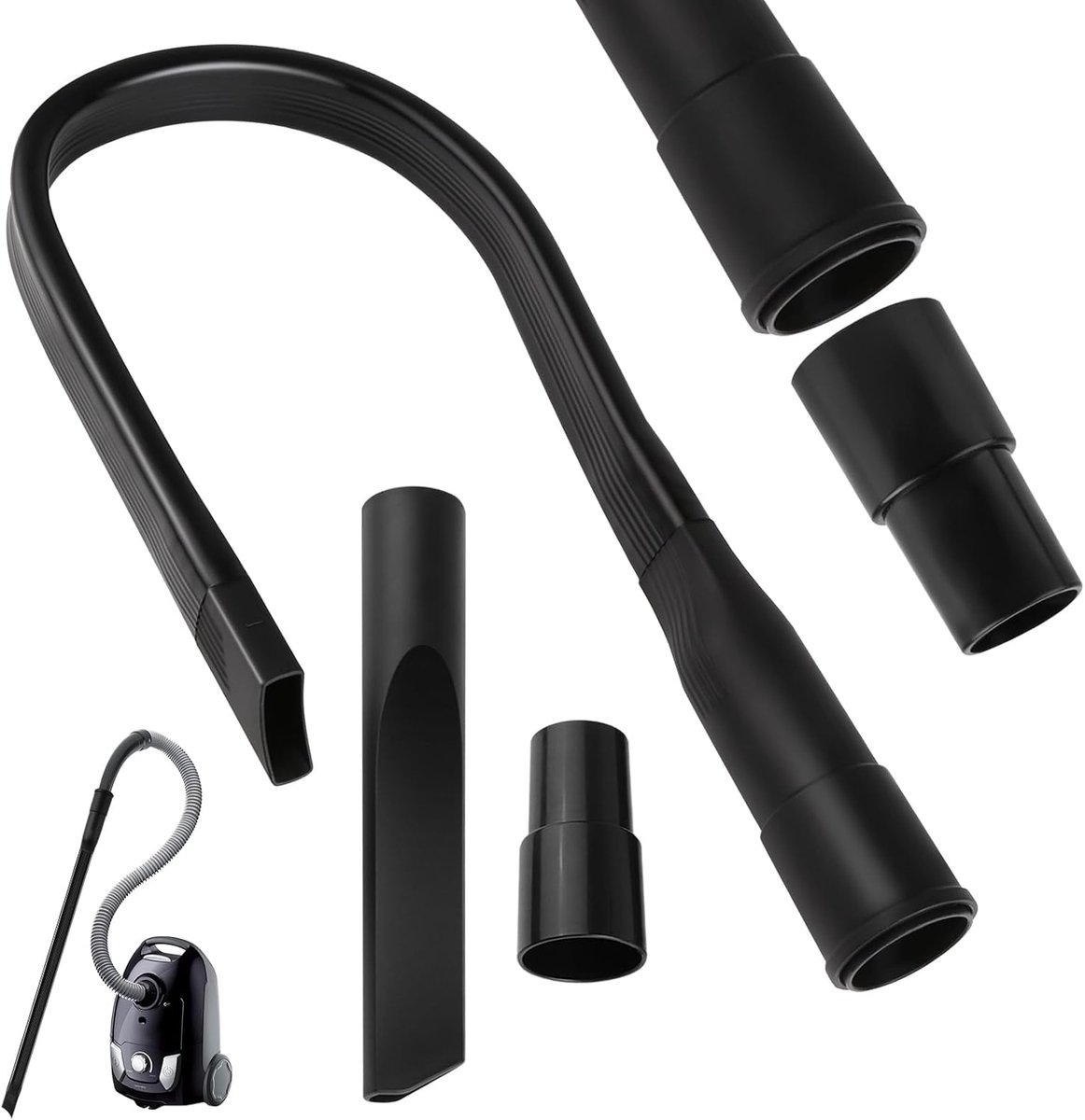 Flexibele spleetmond voor stofzuigers, 62 cm stofzuigeropzet voor verwarmingslichamen voor alle stofzuigers met 35/32 mm aansluiting, universele stofzuiger spleetmond voor het reinigen onder