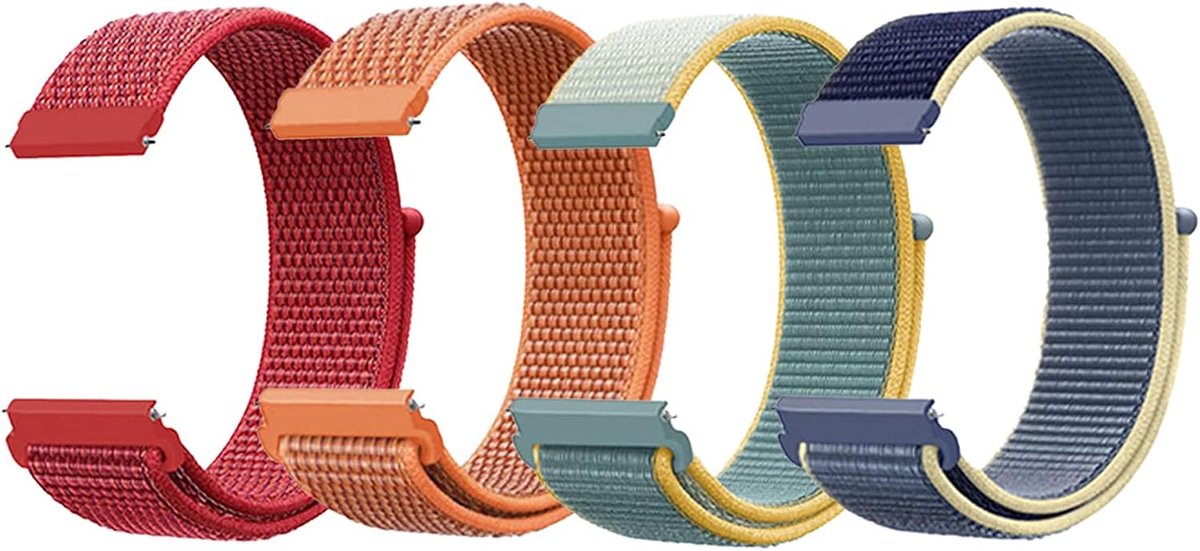 Horlogeband 22mm/20mm - Snelsluiting - Elastisch nylon - Comfortabel en duurzaam - ShopVlot