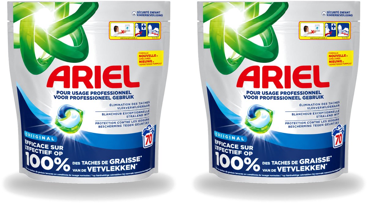 2 x Ariel – Wasmiddel Pods – All-in-1 Regular – 70 wasbeurten - Voordeelverpakking - 2 stuks