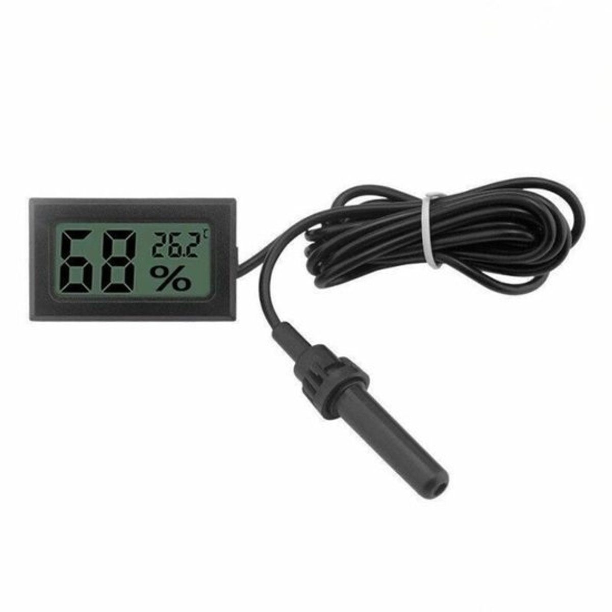 Digitale LCD-thermometer en hygrometer met externe sensor voor terrarium, incubator en reptielen