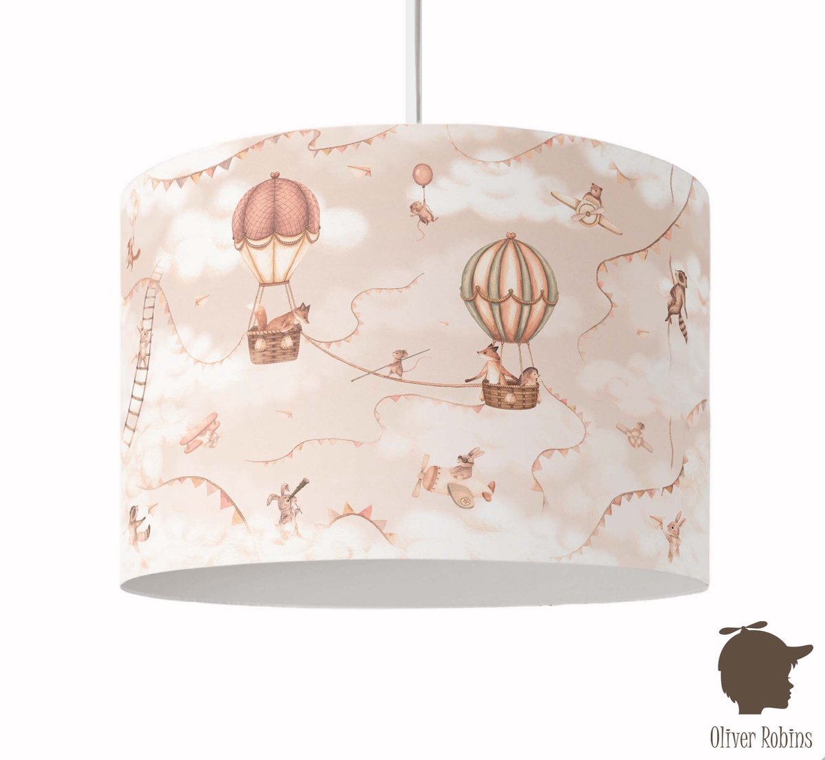 Hanglamp Aviation adventure Oliver Robins-lamp-verlichting-kinderkamer-luchtballon-incl pendel-E27