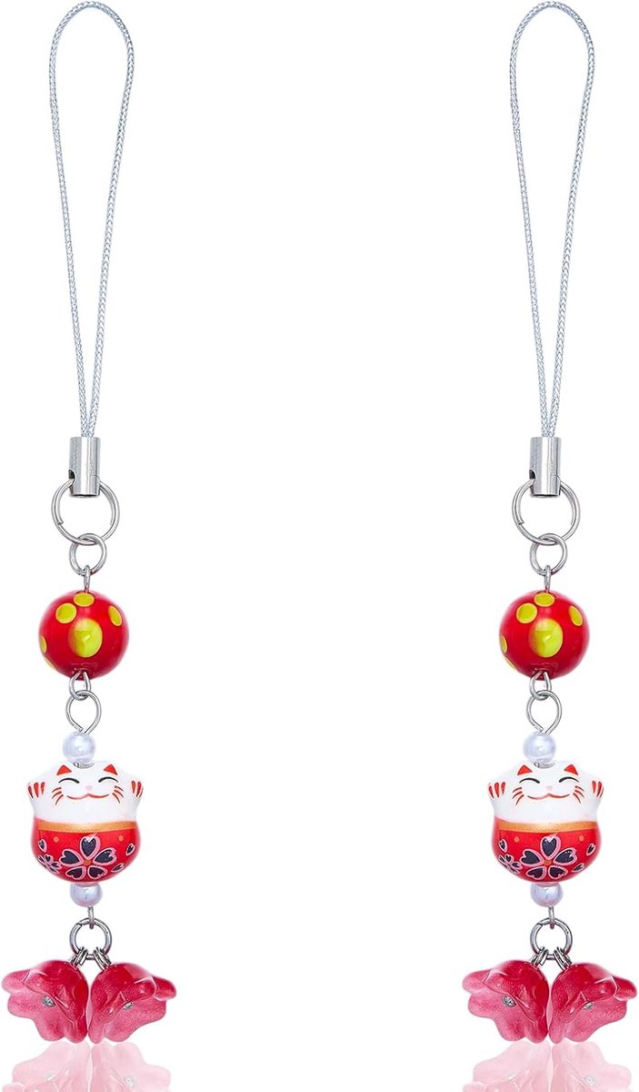 Cute Cat Phone Charm Handmade Flower Mobile Phone Charm For Bag Backpack Camera Wallet Keychain Pendant Decoration - ShopVlot