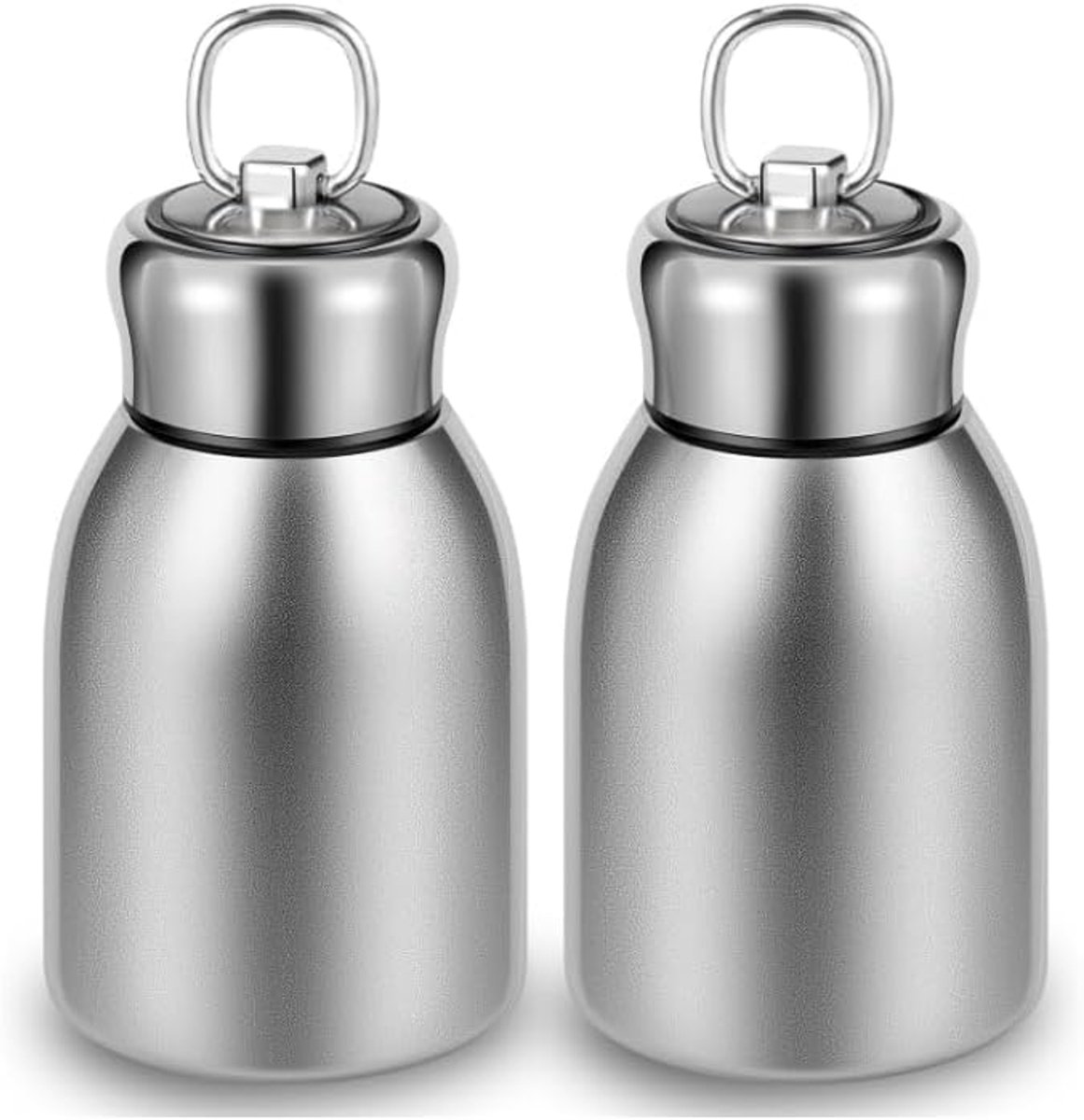 Drinkfles roestvrij staal 300 ml, kleine thermosfles set van 2 - ShopVlot