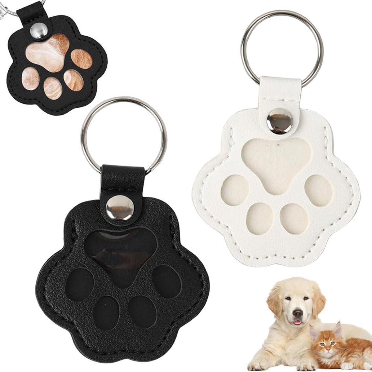2 verpakkingen dierenhaarverwijderaar, zwart en wit, herbruikbare lintborstel voor meubels, kleding, autostoelen - ShopVlot