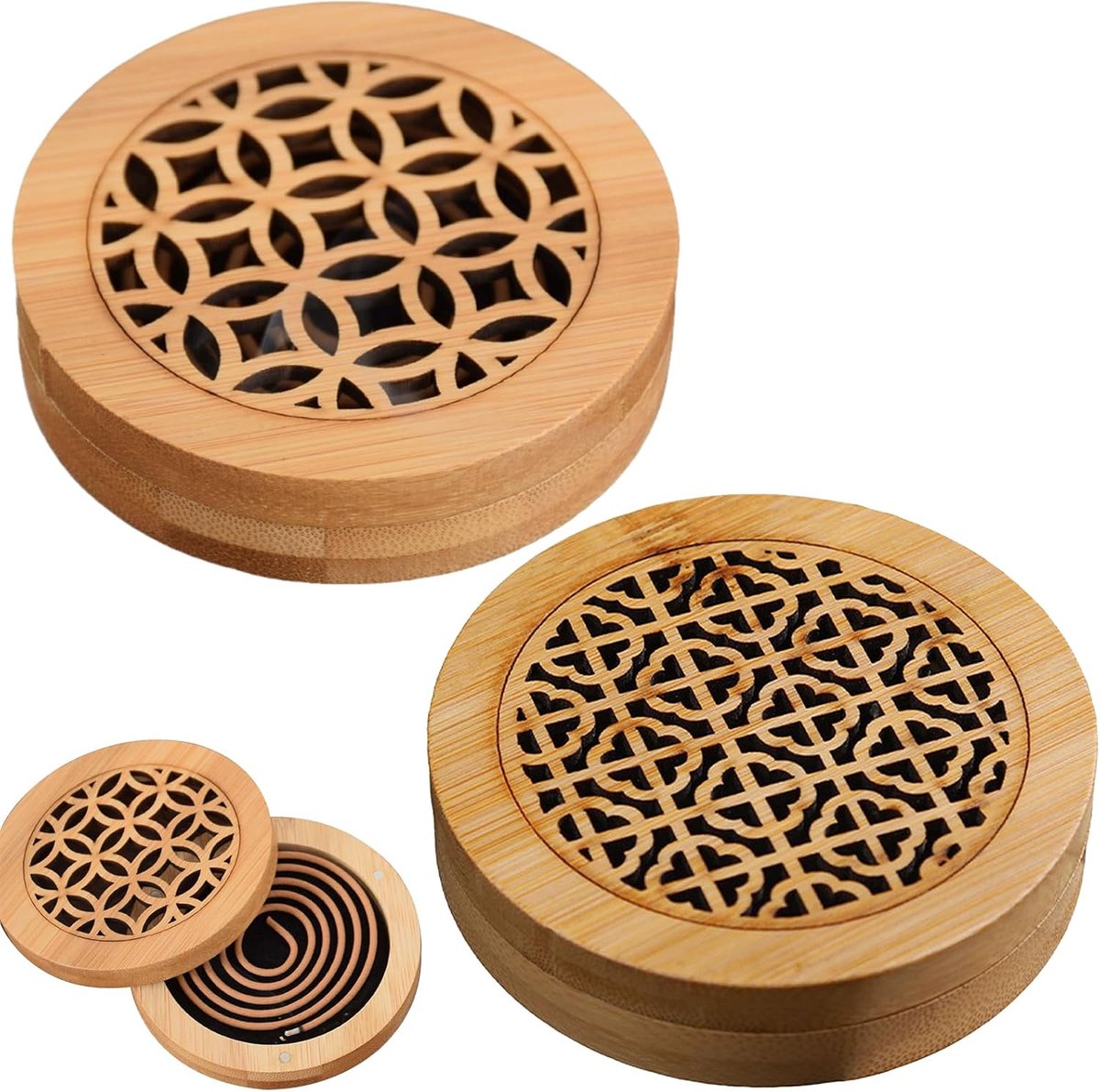 SnelShoppen - 2 Pcs Bamboe Geur Diffusers 2.2 x 9 cm, Milieuvriendelijk Houten Aromatherapie Diffuser voor Thuis, Kantoor, Slaapkamer, Badkamer