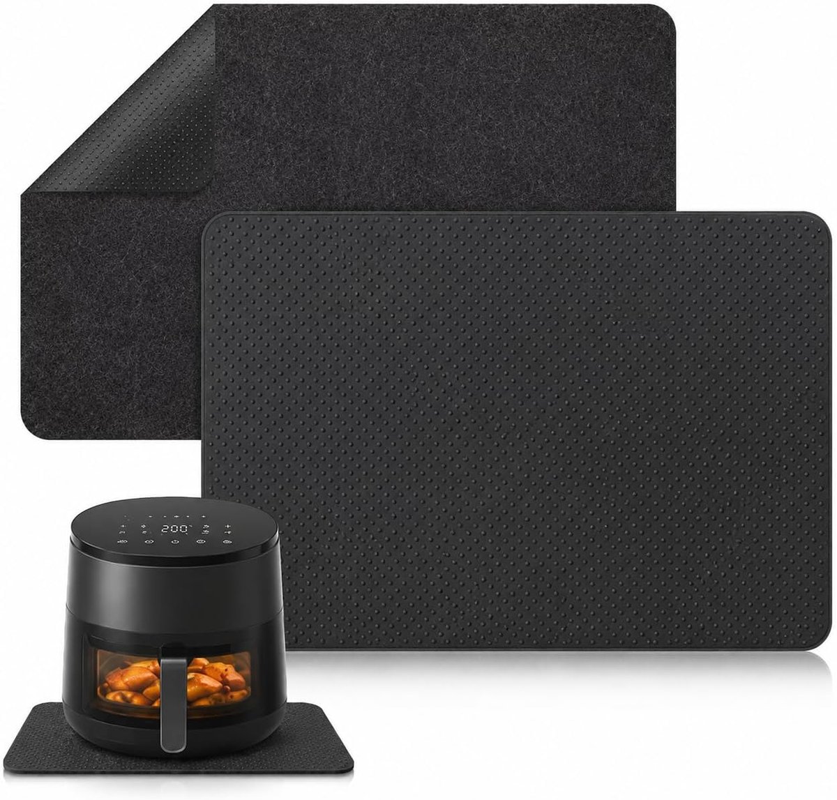 2 stuks antislip matten, hittebestendig, 44 x 30 cm, antislip en herbruikbaar, bescherming voor werkblad en tafel - ShopVlot