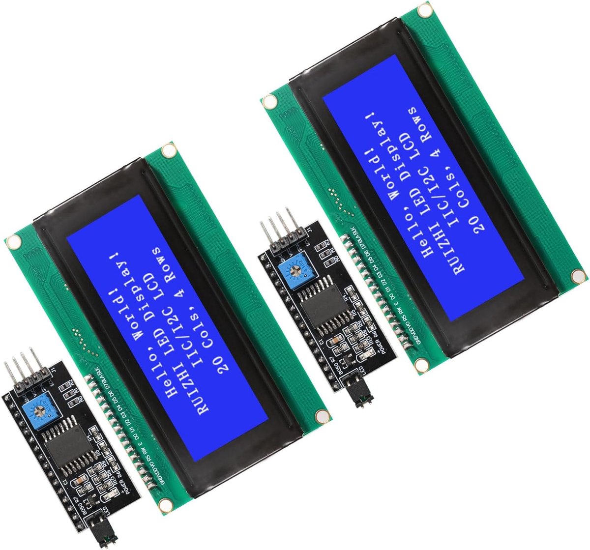 RUIZHI 2pcs 2004 LCD display for Arduino display module 20x4 2004 LCD display with LCD display module sign blue screen - ShopVlot