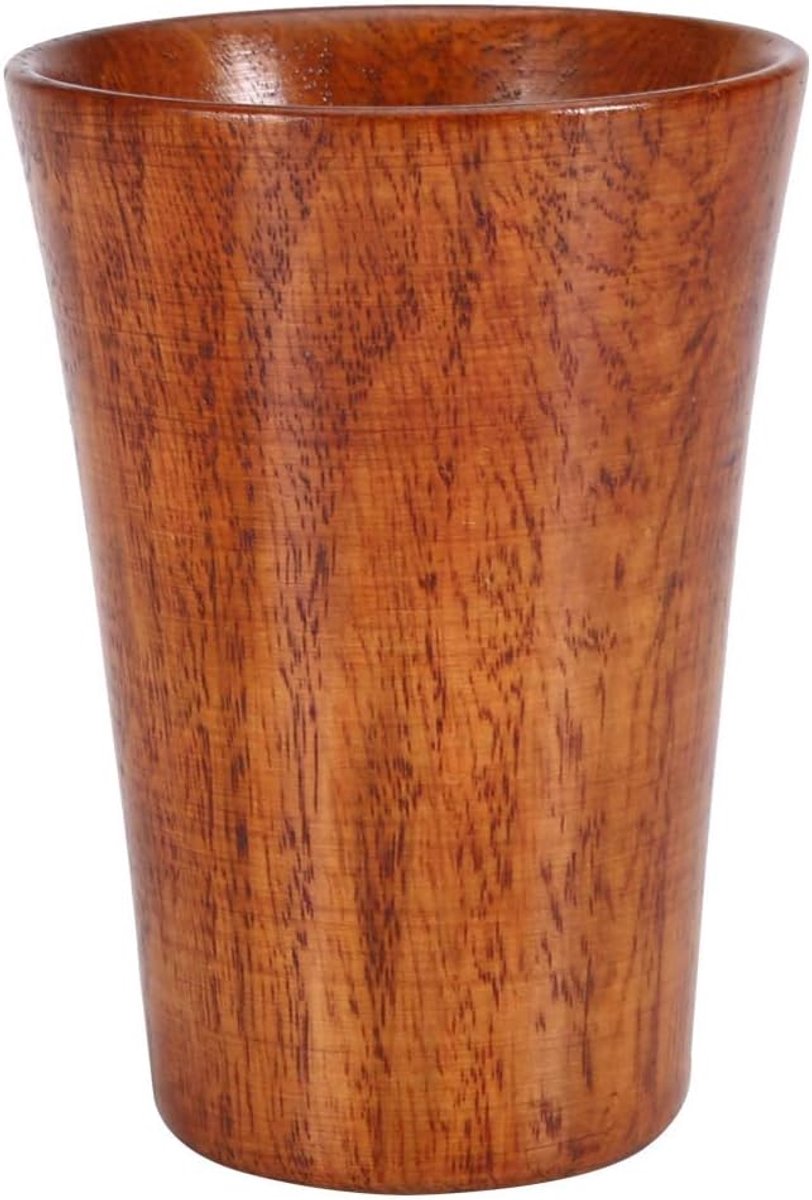 Theekop, 2.8oz Natuurlijke Houten Theekop Massief Houten Mok Handgemaakte Houten Kampmok voor Thee Koffie Water Melk Sap Dranken