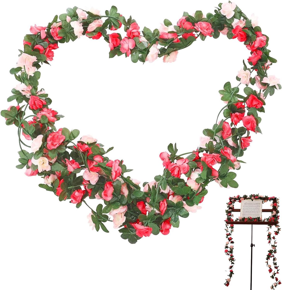 Kunstbloemen Madeliefjes - Décor als Echte Decoratie, Roze Zijden Bloemen - Hangende Kunstbloemen Namaakbloemen, Ideale Decoratie voor Bruiloft, Tuin, Muur