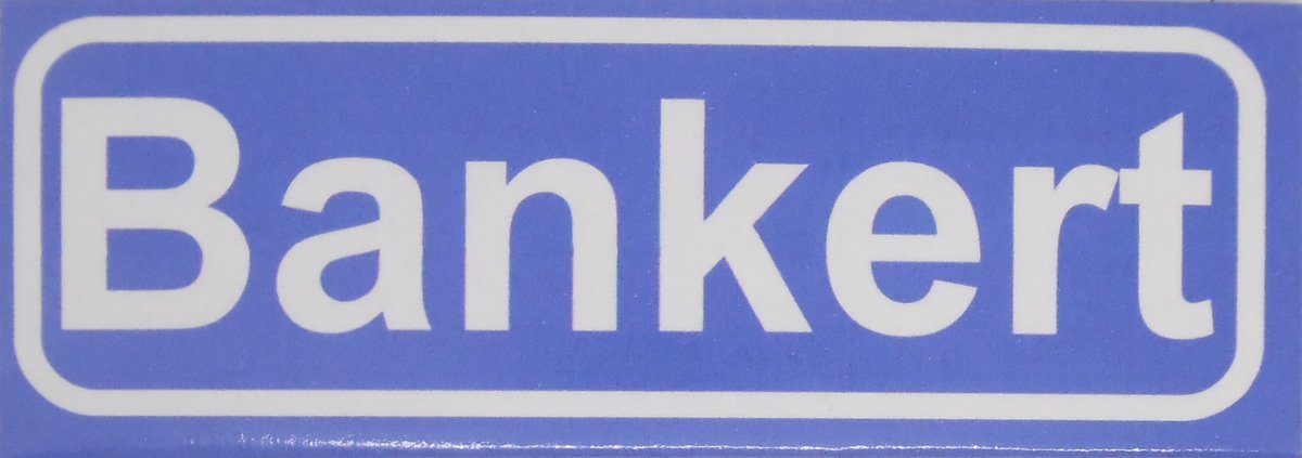 Souv© - koelkast magneet - plaatsnaam bord - kombord - souvenir - koelkastmagneetje - relatiegeschenk Bankert