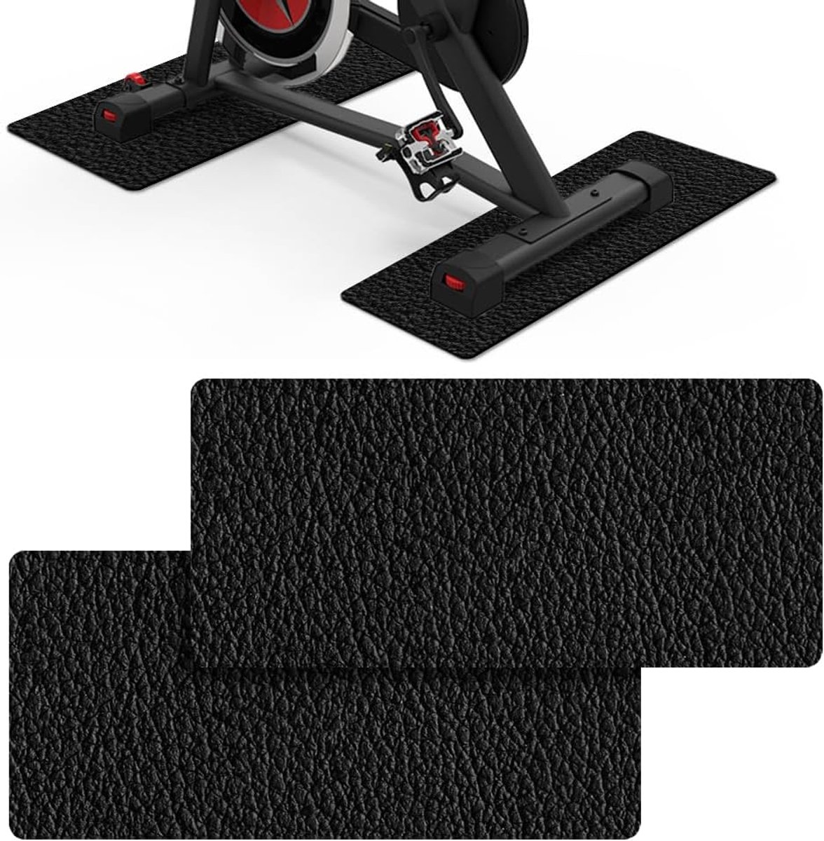 Fitnessapparaat, set van 2, beschermmat vloer, 70 x 28 x 0,6 cm, antislip en schokdempende pvc-mat, vloerbeschermingsmat, loopband, voor loopband en fitnessapparatuur