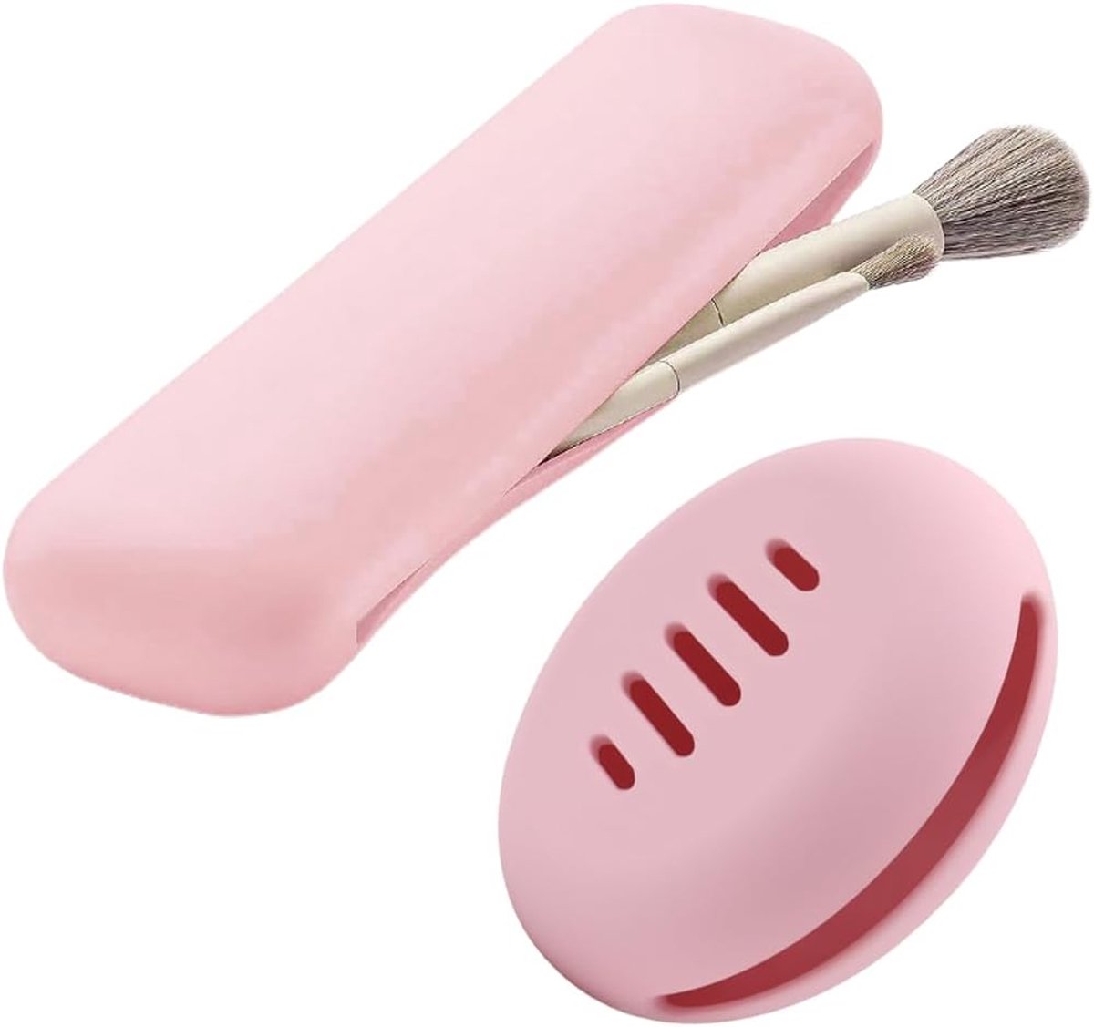 Set van 2 make-upkwasten, beauty-blender, make-upsponshouder, magnetische beschermhoes voor make-up, shua, siliconen