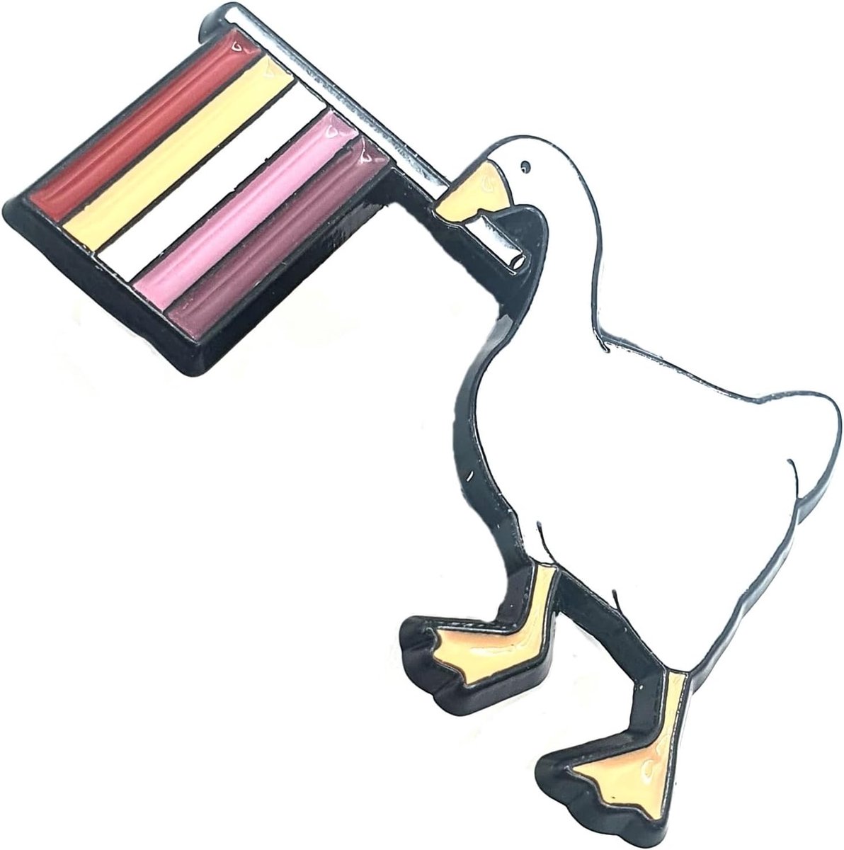 Goose LGBT Lesbische trots vlag kwaad meme-spel grappige metalen pin badge LGBTQ+, Metaal