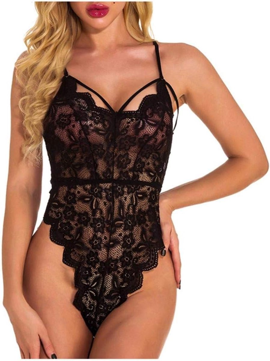 Lingeriesets dames Erotische Vrouwen Lingerie Porno Kant V-hals Beha Ondergoed Sexy Backless Verleiding Perspectief Sexy Nachtkleding