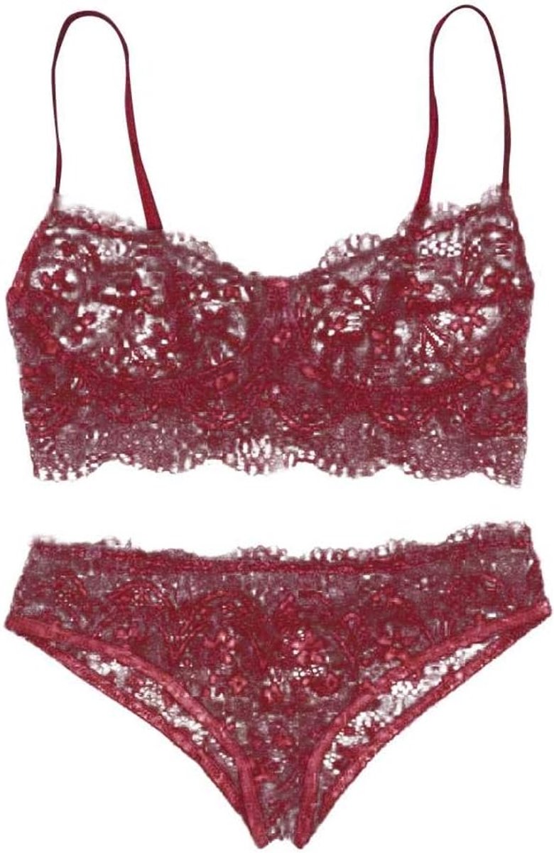 Vrouwen Lace Sexy Lingerie Draadloze Beha Panty Set Ondergoed Thong