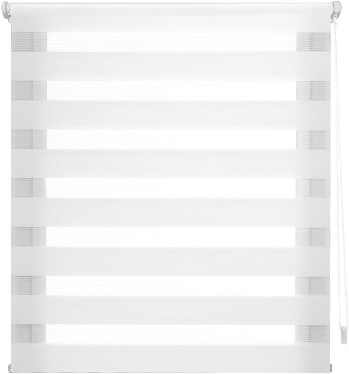 Rolgordijn zonder gereedschap en zonder boren, afmetingen: 67 x 180 cm breedte x lengte / stof: 64 x 175 cm - rolgordijn voor nacht en dag, wit, venster