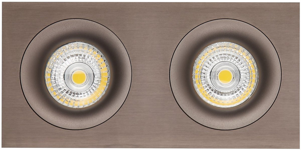 Fantasia Mozes III inbouwspot brons 2x GU10 dimbaar LED