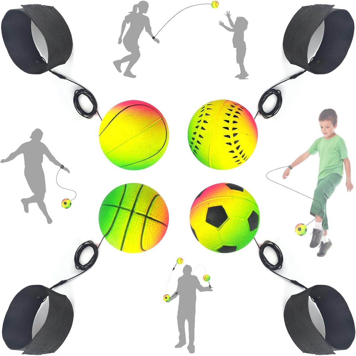 Pols, bal met elastische pols, bal met armband, bal bevestigd aan een elastische band, elastisch touw geeft de bal terug, elastische polsbal