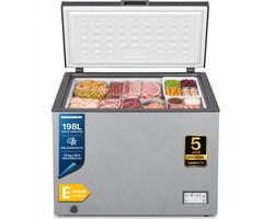 Heinner HCF-205NHSE++ Vrieskist – 198 L – Waterbestendig LED-display – LED-verlichting – Inverter Compressor – Zilver – 5 Jaar Garantie
