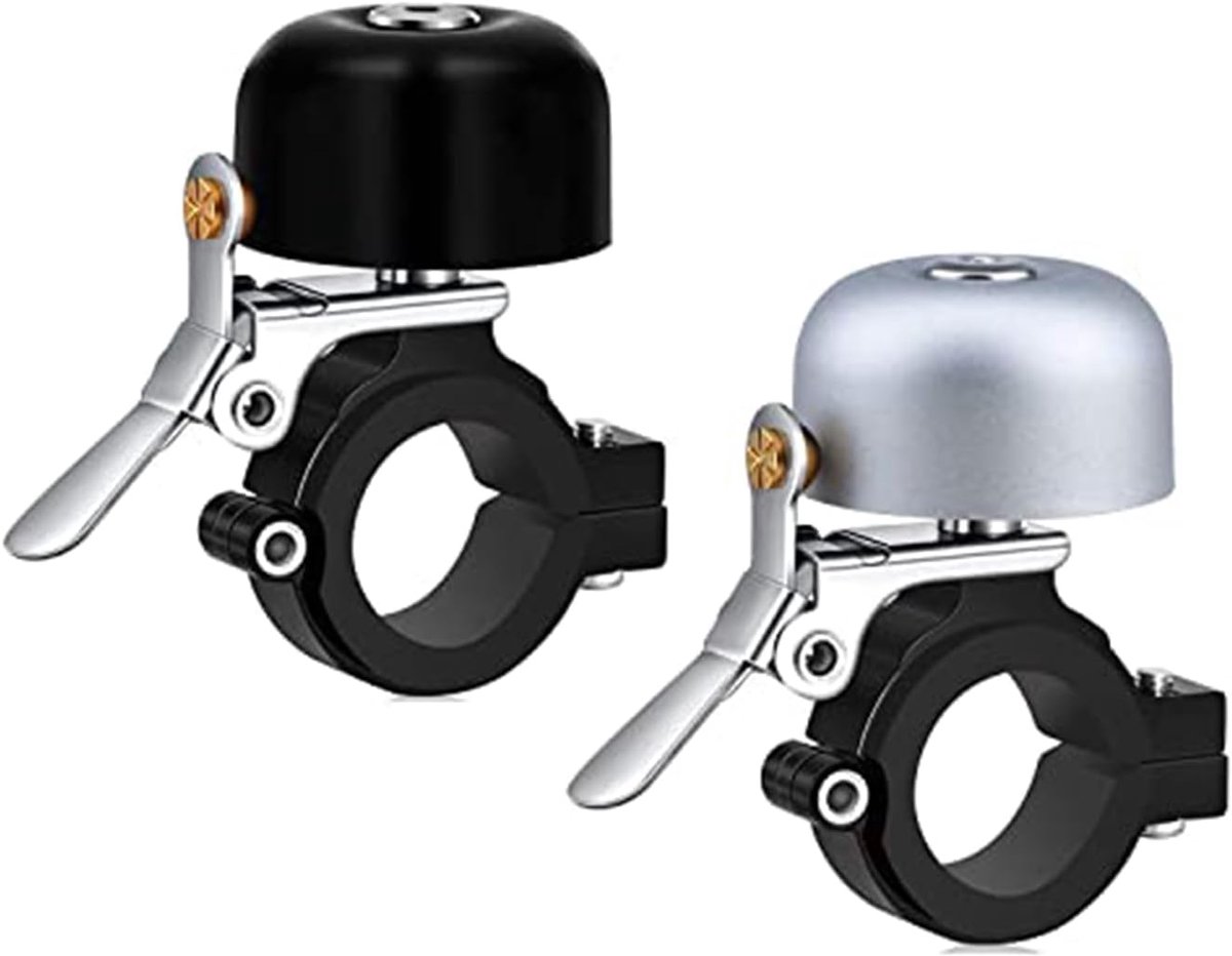 Messingschelp - Luide & Robuuste Fietsbel voor 22.2-31.8mm Stuur, Compact Retro Ontwerp.
