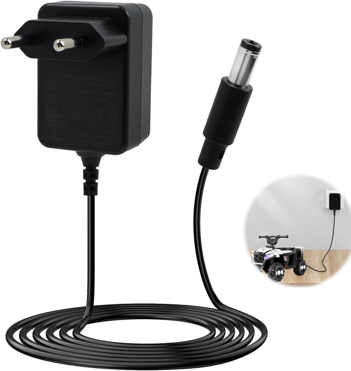 12 V, 1 A, oplader met stekker 5,5 x 2,1 mm, AC naar DC, compatibel met AVM Fritz!Box, CCTV-camera, led, router en andere apparaten, veiligheidsbescherming en energiebesparing