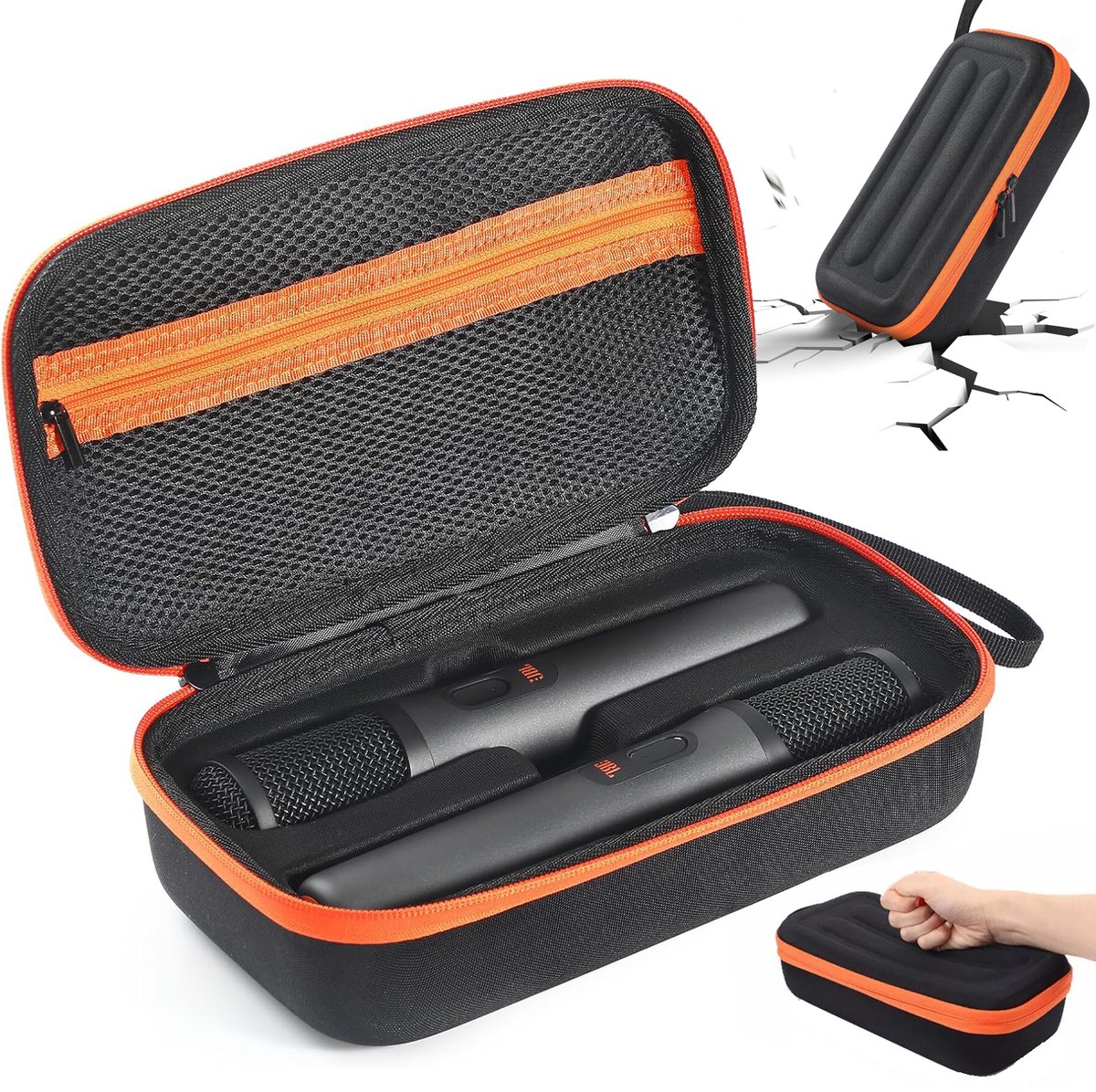 Draagbare Opbergkoffer Voor De JBL Partybox Draadloze Microfoon - Reistas Voor Microfoons - Beschermhoes - Schokbestendig En Krasbestendig