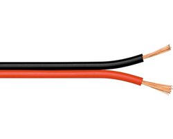 Goobay Luidsprekerkabel 10 m rood-zwart, 2 x 2,5 mm² CCA-geleider met polariteitsmarkering, flexibele PVC-mantel, voor hifi-systemen en luidsprekers