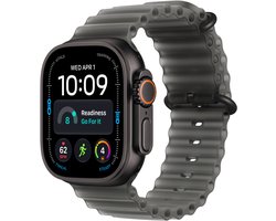Apple Watch Ultra 4 49mm Zwart (Zwarte Siliconenband)
