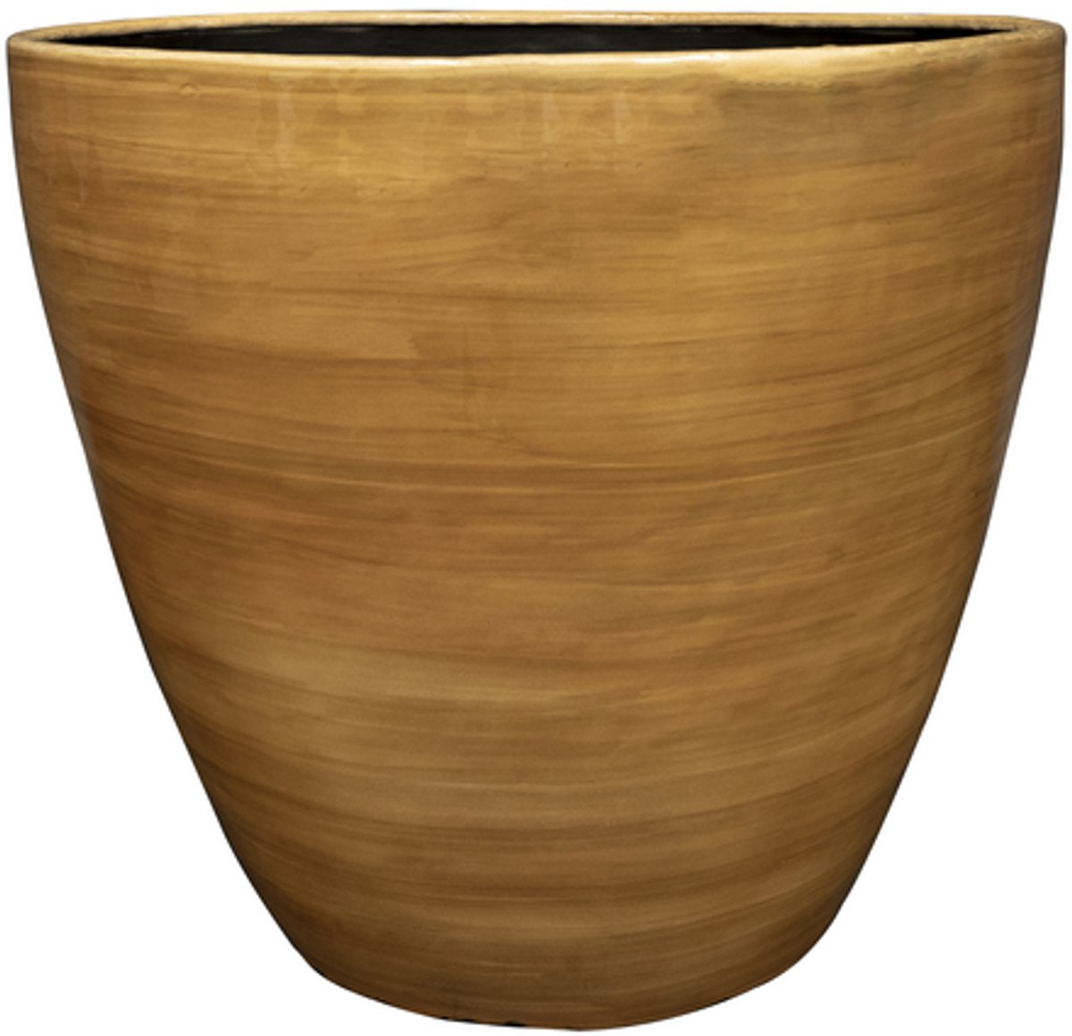 Ter Steege - Bloempot - Metaal-Mosterd - D 34 cm H 30 cm - Opening 32.5 cm