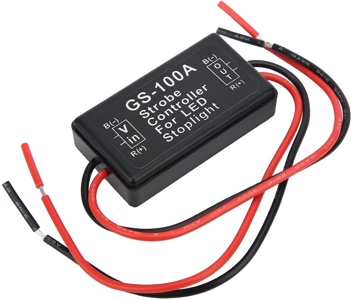 12-24VDC Plastic Strobe Controller Relay GS-100A LED Flash Control Module met Knipperende Modus voor Remlichten