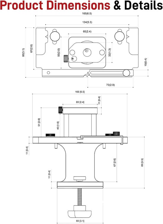 35 mm potscharnier boorsjabloon aluminium, nauwkeurig scharnier Jig — afbeelding 5