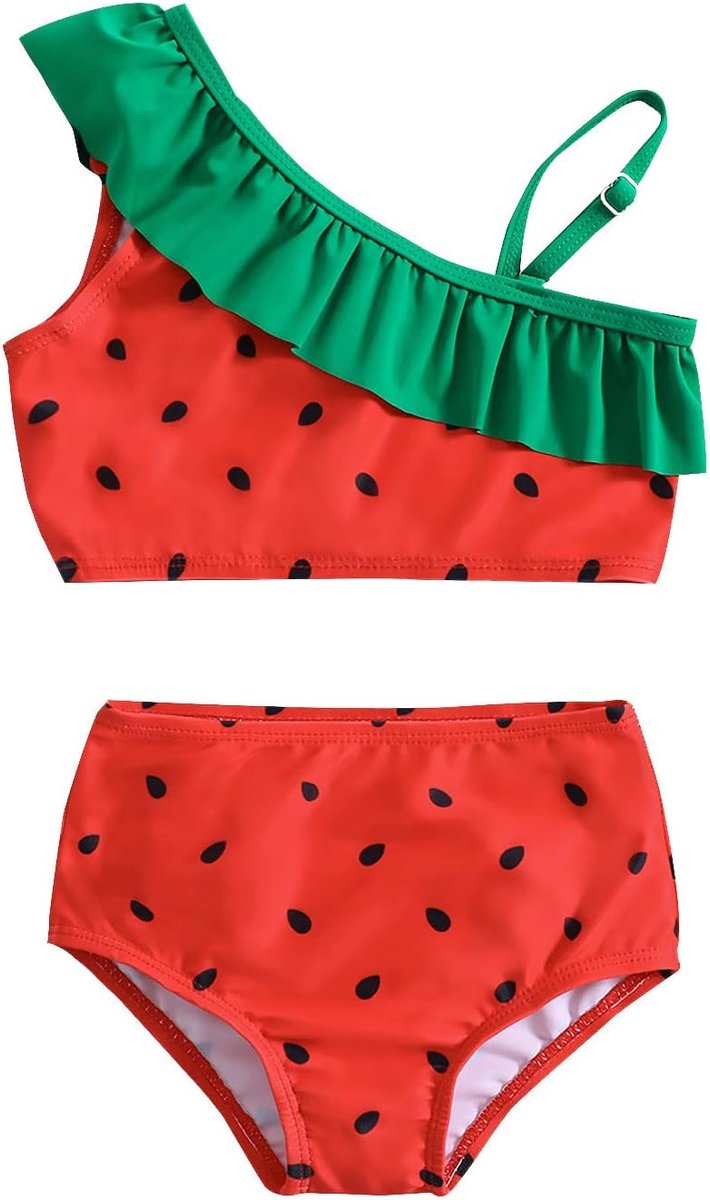 Badpak voor meisjes, kinderen, 1 stuk, uv-bescherming, zonwering, strand, zwembad, zwemmen, vakantie, zomer, eenhoorn, ruches, chic, A56