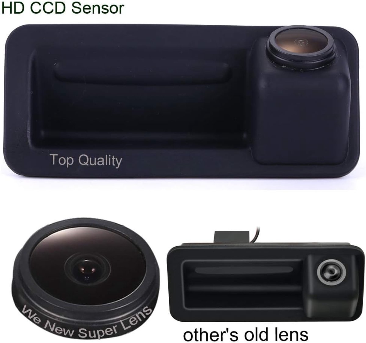 170 graden omkeerbare voertuigspecifieke handgreep camera geïntegreerd in koffergreep achteruitrijcamera voor Mondeo/Fiesta/S-Max/Focus 2C 3C/Range Rover/Freelander 2 2010-2013
