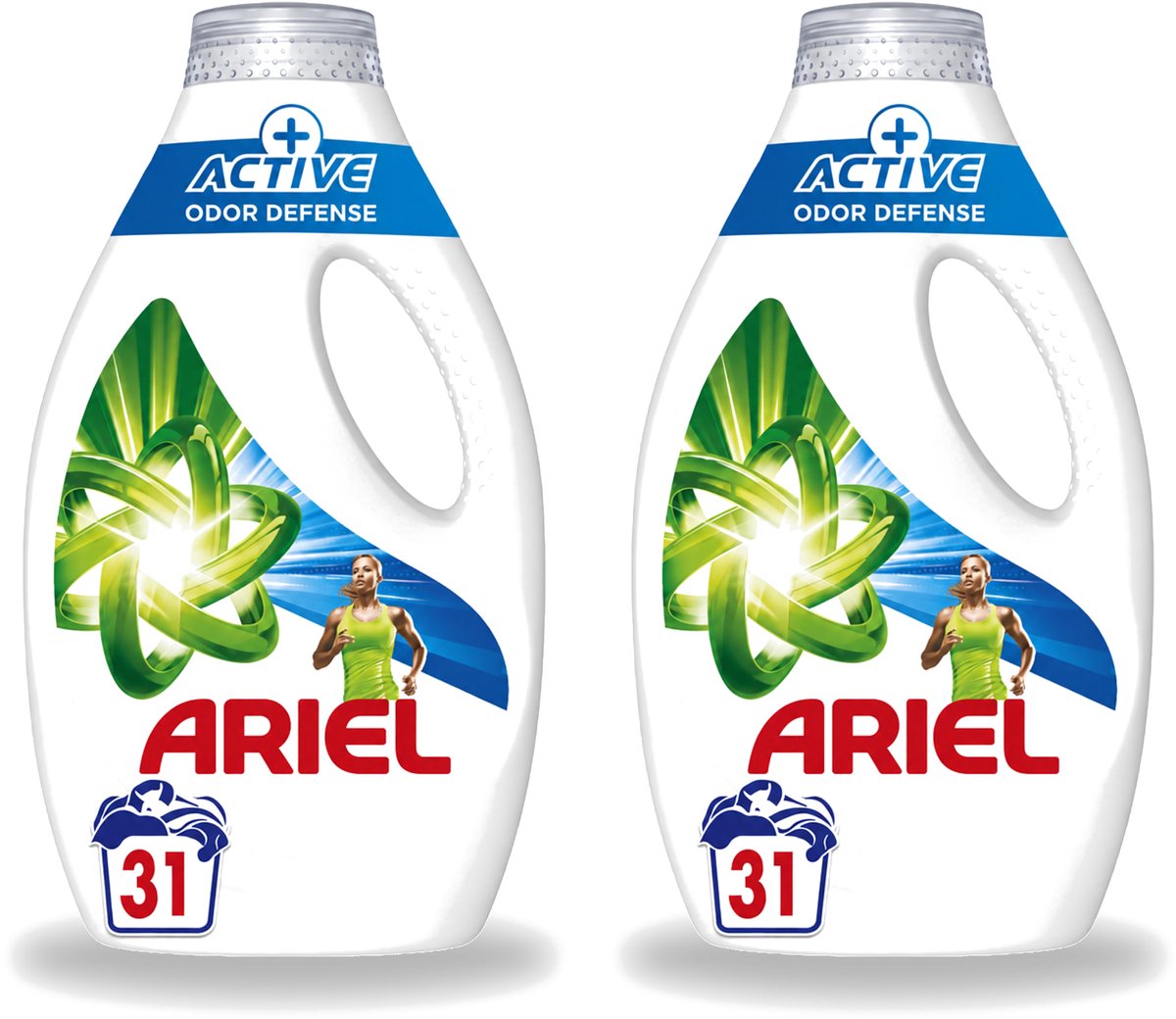 2 x Ariel Original - Actieve Geurbestrijding - Vloeibaar Wasmiddel - Witte en Gekleurde Was - 31 Wasbeurten - Voordeelverpakking - 2 stuks