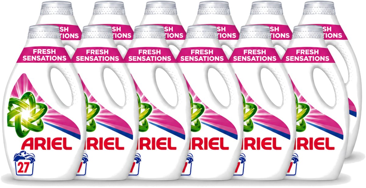 12 x Ariel Original - Fresh Sensations - Vloeibaar Wasmiddel - Witte en Lichtgekleurde Was - 27 Wasbeurten - Voordeelverpakking - 12 stuks