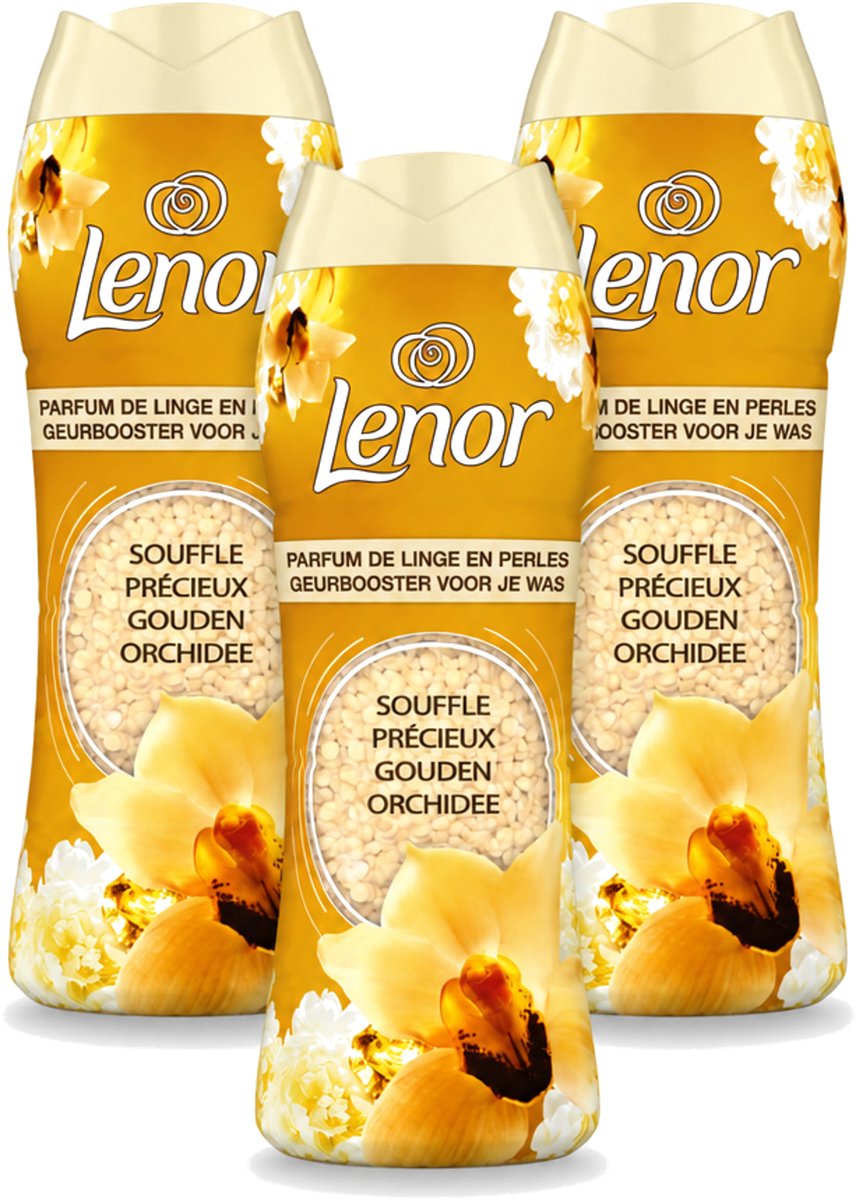 3 x Lenor - Geurbooster - Gouden Orchidee - 22 Wasbeurten - Voordeelverpakking - 3 stuks