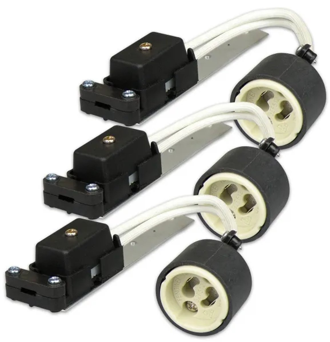 Nova GU10 fitting met beugel voor spotjes 3 stuks
